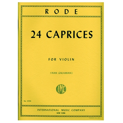 Rode 24 Caprices for Violin - Pierre Rode