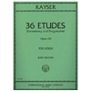 36 Etudes (Elementary and Progressive) , Opus 20 for Violin - Kayser