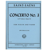 Concerto No. 3 in B minor, Opus 61 - Camille Saint-Saens