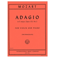 Adagio in E major, Opus 125, No. 2 for Violin and Piano - Mozart