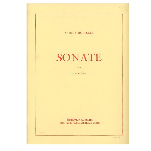honegger Sonata for Viola and Piano