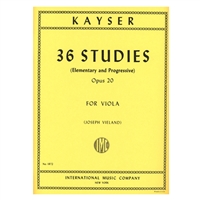 36 Studies (Elementary and Progressive) for Viola, Opus 20 - Kayser