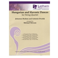 Hungarian and Slavonic Dances for String Quartet, Brahms and Dvorak - Parts