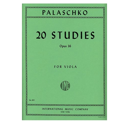 Palaschoko 20 Studies Opus 36 for Viola
