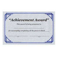Achievement Award Certificate - Completion of Book