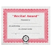 Recital Award Certificates