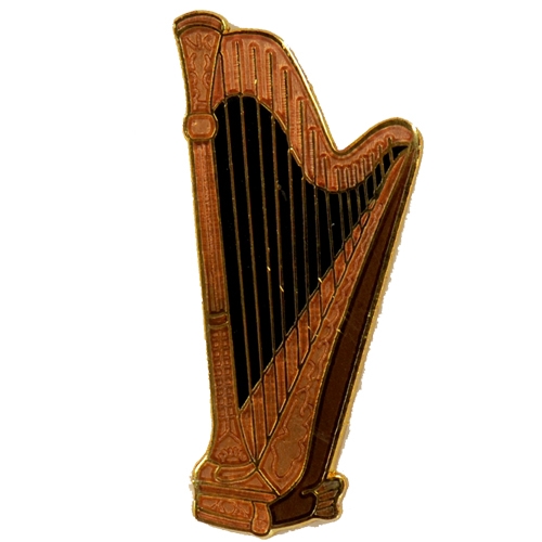 Deluxe Harp Award Pin