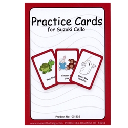 Practice Cards for Suzuki Cello