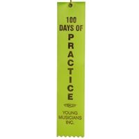 100 Days of Practice Ribbon- Chartreuse