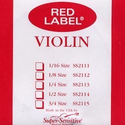 Super Sensitive Red Label Violin String Set